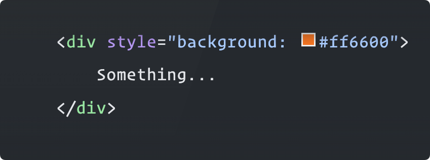 VSCode showing a colour preview