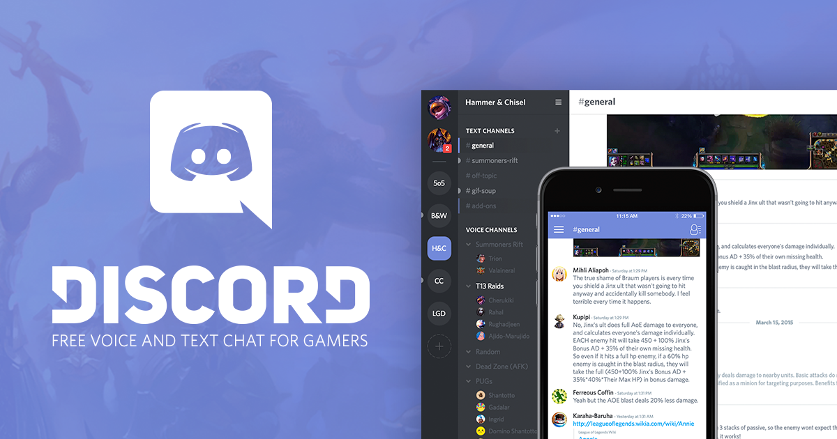 Discord — free voice and text chat for gamers