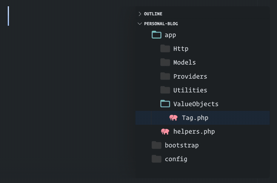 New PHP files are filled out with stubs as you would expect. There’s also rich Laravel support!